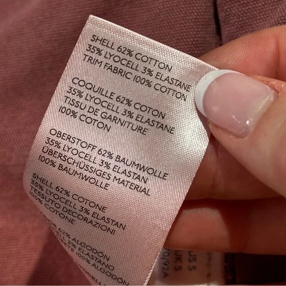 Anthropologie utility jacket soft washed field style pockets S rose - Picture 13 of 15